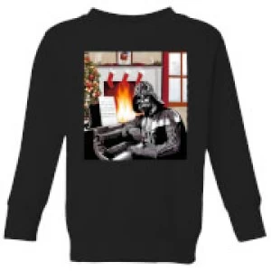Image of Star Wars Darth Vader Piano Player Kids Christmas Sweatshirt - Black - 7-8 Years