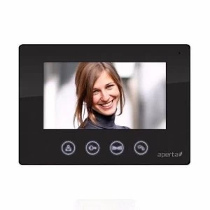 Image of ESP Aperta Black Colour Video Door Entry Monitor for Multi Intercom System