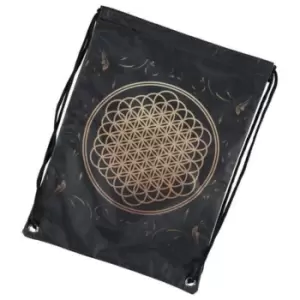 Image of Rock Sax Bring Me The Horizon Flower Of Life Drawstring Bag (One Size) (Black)