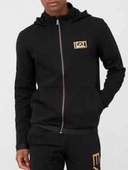 Image of Emporio Armani EA7 Zip Through Hoodie Black Size S Men