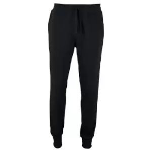 Image of SOLS Mens Jake Slim Fit Jogging Bottoms (M) (Black)