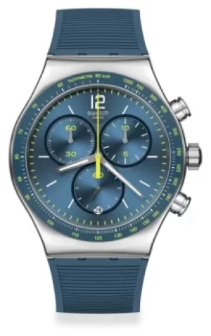 Image of Swatch Dateline Chronograph Rubber Strap YVS482 Watch