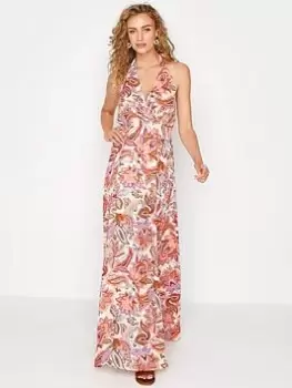 Image of Long Tall Sally Paisley Print Maxi Dress - Pink, Size 10, Women