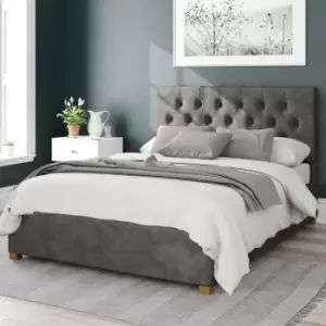 Image of Aspire Olivier Ottoman Bed Kimyo Linen Granite Double