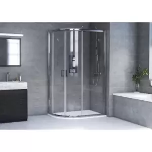 Image of Aqualux KIT Edge8 OffSet Quad Shower Enclosure 1200 x 800 by 2000 x 8mm