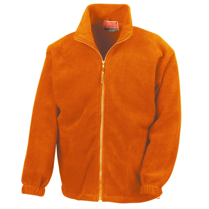 Image of Result Result Men Full Zip Active Fleece Anti Pilling Jacket in Orange Size: X-Small Orange XS Male 5055747560435