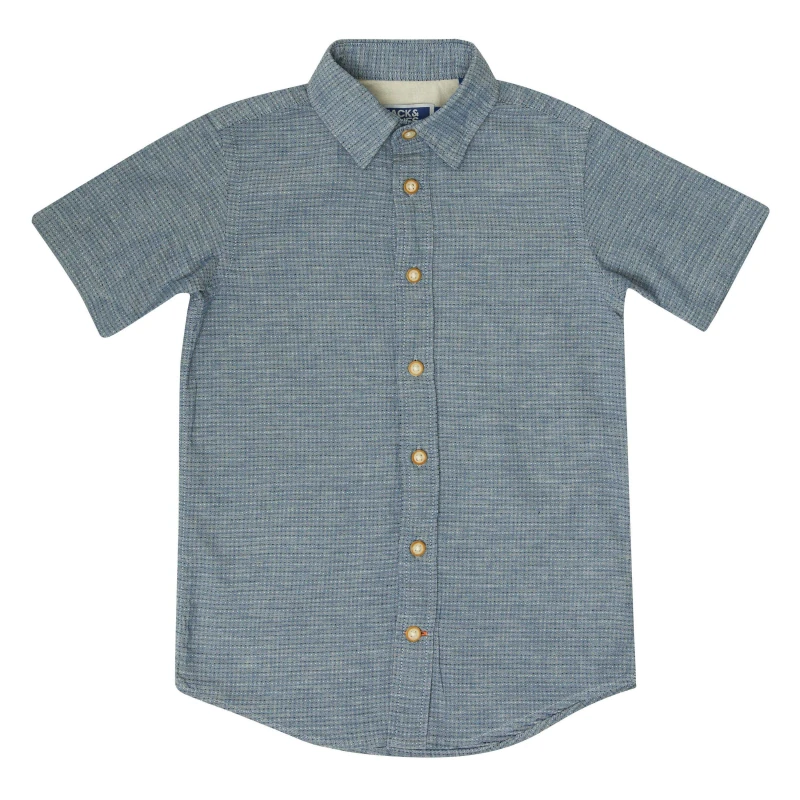 Image of Jack and Jones Habel Shirt Oxford Shirt - Long Sleeve 7-8 Blue 31454118175