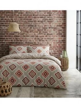 Image of Catherine Lansfield Aztec Duvet Cover Set