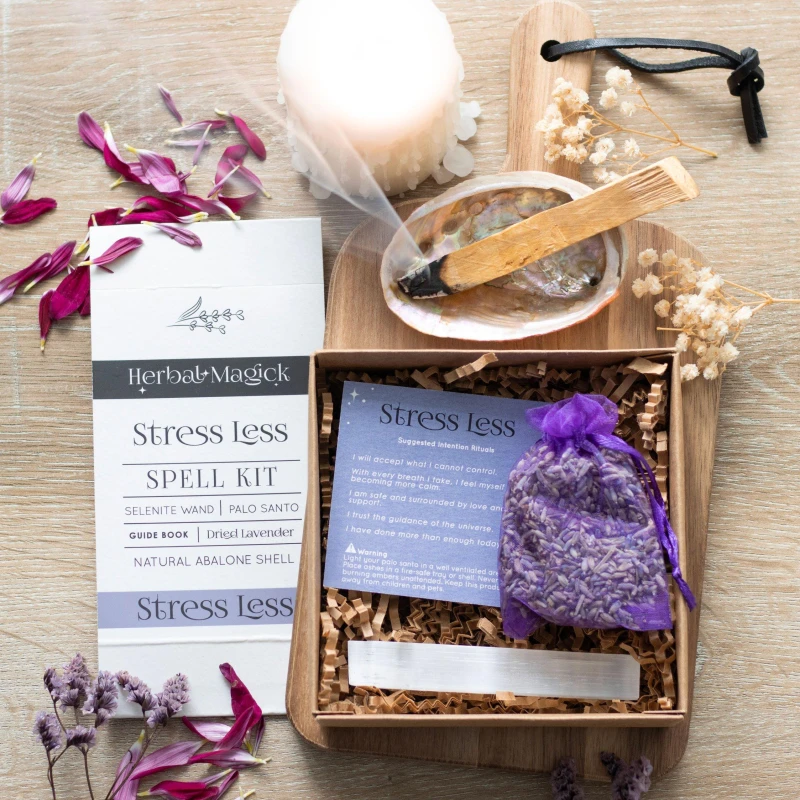 Image of Something Different Herbal Magick Stress Less Spell Kit - Purple Purple One Size