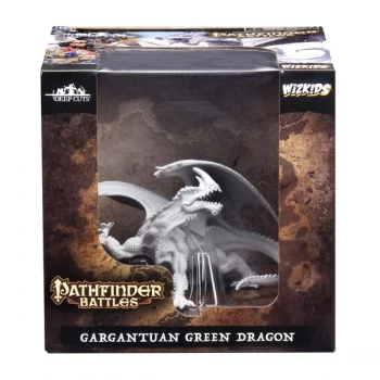 Image of Pathfinder Battles Deep Cuts Unpainted Miniatures - Gargantuan Green Dragon