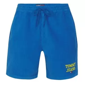 Image of Tommy Jeans Corduroy Shorts Mens - Blue