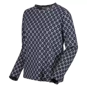 Image of Regatta Orla Kiely Winter Long Sleeve T-Shirt - FlowerPopNvy