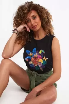 Image of Tropical Palm Graphic Vest Top