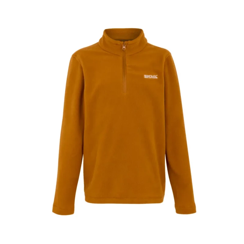 Image of Technical fleece 1/2 zip for children Regatta Hot Shot II Orange Unisex 13 ans