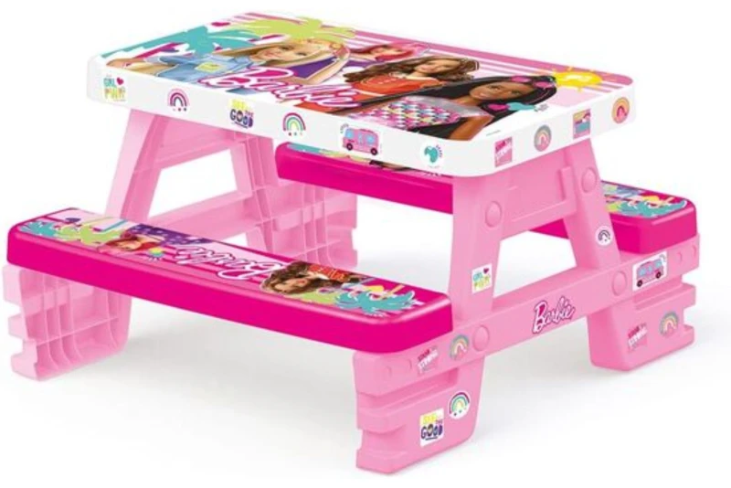 Image of Dolu Barbie Picnic Table for 4 - Pink Pink female