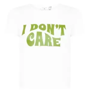 Image of Daisy Street I Don't Care T-Shirt - White
