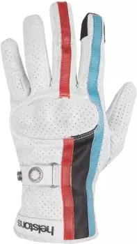 Image of Helstons Eagle Air Motorcycle Gloves, white-red, Size M L, white-red, Size M L
