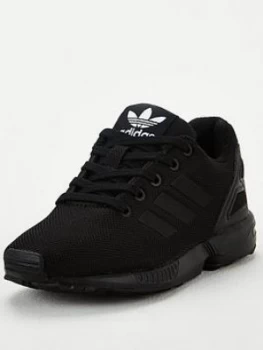Image of adidas Originals ZX FLUX Childrens Trainers - Core Black, Core Black, Size 13