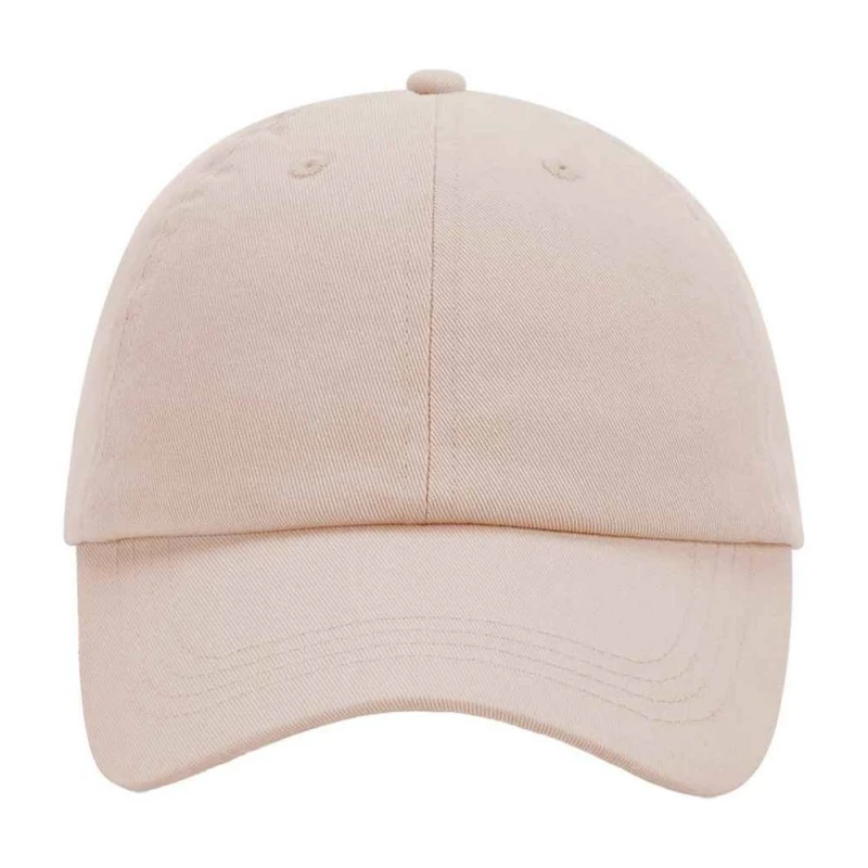 Image of Beechfield 6 Panel Low Profile Baseball Cap in Peach Peach Unisex One Size
