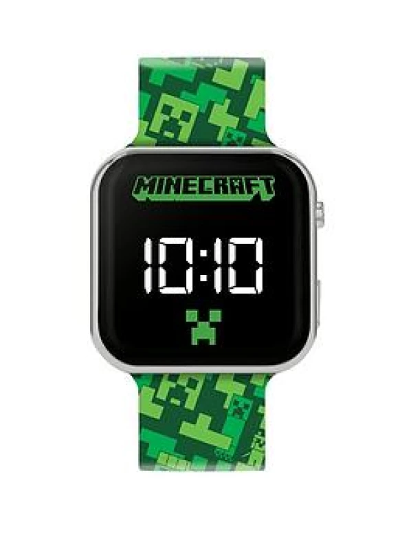 Image of Disney Kids Minecraft Printed LED Digital Watch