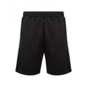 Image of Finden and Hales Mens Knitted Shorts (S) (Black/White)