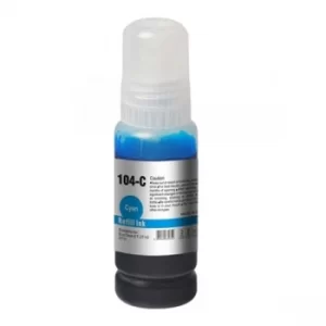 Image of InkLab Epson 104 EcoTank Cyan Ink Bottle