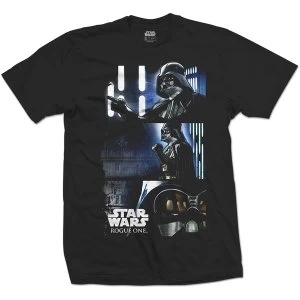 Image of Star Wars - Rogue One Darth Triptych Unisex Medium T-Shirt - Black
