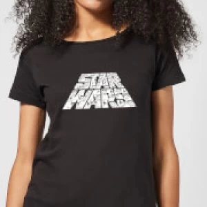 Image of Star Wars The Rise Of Skywalker Trooper Filled Logo Womens T-Shirt - Black - M
