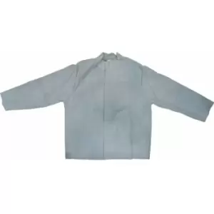 Image of Grey Chrome Leather Welder's Jacket - XL - Grey - Kennedy