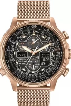 Image of Mens Citizen Navihawk AT Alarm Chronograph Radio Controlled Watch JY8033-51E
