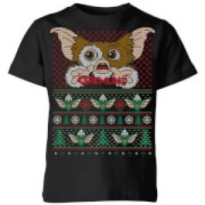 Image of Gremlins Ugly Knit Kids Christmas T-Shirt - Black - 7-8 Years
