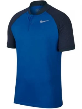 Image of Mens Nike Transition Dry Colour Blocked Polo Royal Blue