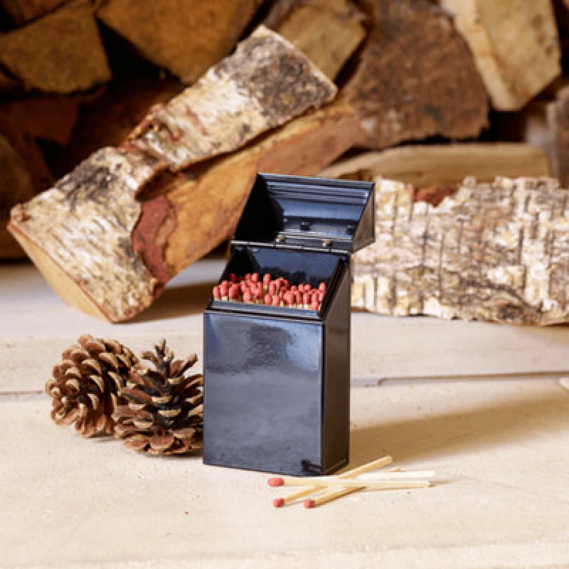 Image of Valiant Valiant Fireside Match Storage Box in Black One Size Unisex 5031300005728