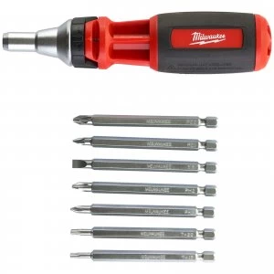 Image of Milwaukee 10 in 1 Ratchet Bit Holder Screwdriver Bit Set