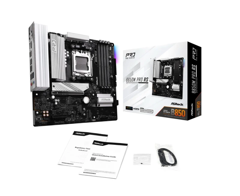 Image of ASRock B850M Pro RS AMD Ryzen AM5 DDR5 mATX Motherboard - 90-MXBR6-A0UAYZ