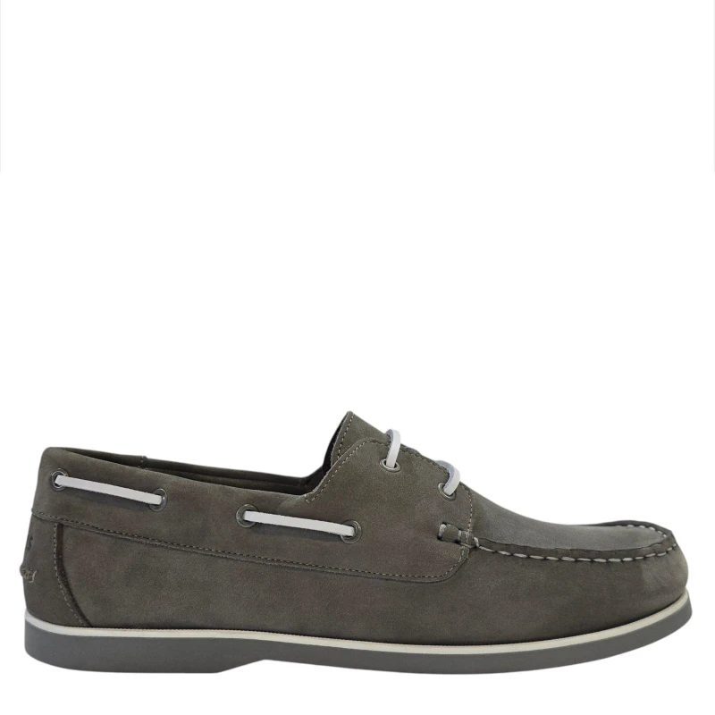 Image of Jack Wills Leather Boat Shoes Mens Grey male 7 (41)