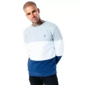 Image of Hype Panel Crew Sweatshirt - Blue