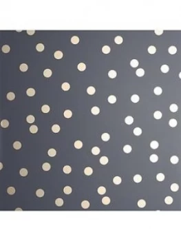 Image of Arthouse Metallic Dotty Wallpaper ; Charcoal