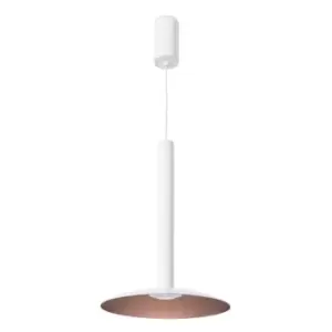 Image of Dome Ceiling Pendant Light White, Antique Bronze with Shade White