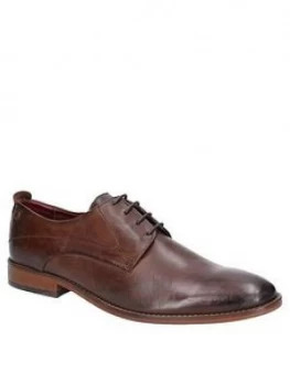 Image of Base Script Leather Derby Shoes - Brown