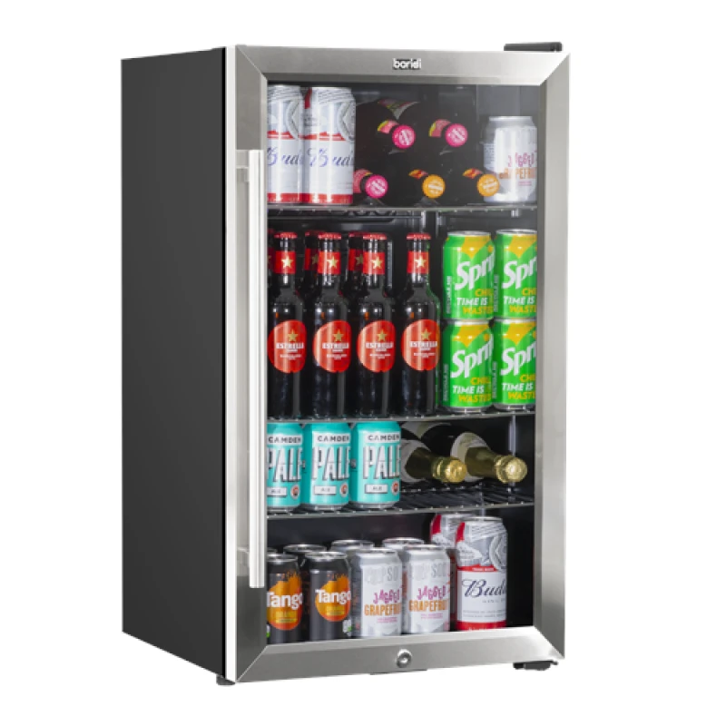 Image of Baridi Under Counter Wine/Drink/Beverage Cooler/Fridge, Built-In Thermostat, Energy Class E, 85 Litre - Stainless Steel DH31