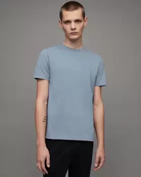 Image of AllSaints Brace Crew Brush Cotton T-Shirt
