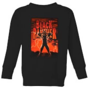 Image of Marvel Universe Wakanda Lightning Kids Sweatshirt - Black - 5-6 Years
