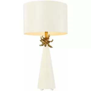 Image of Loops - Table Lamp Cone Shaped Base Painted Cylinder Shade White LED E27 60W