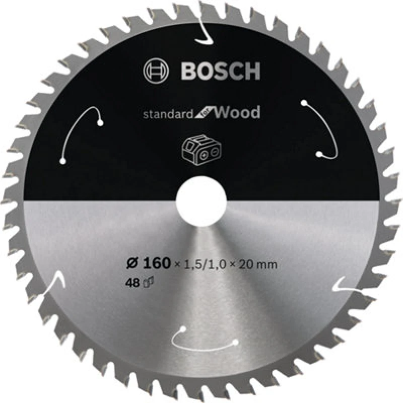Image of Amica Bosch PRO Wood cordless Circular Saw Blade 160 x 1.5 x 20 mm T48 2608837678 2608837678