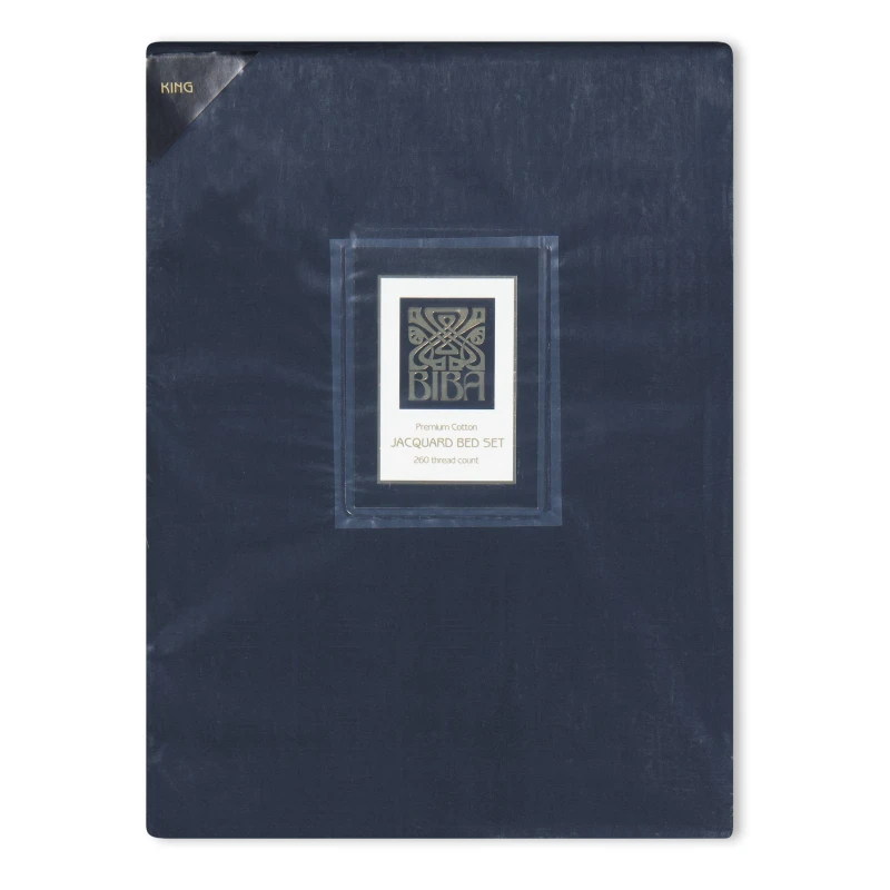 Image of Biba Biba Logo Jacquard Duvet and Pillowcase Set - Black Double