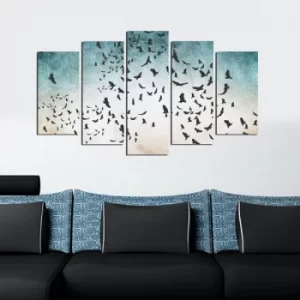 Image of 5MF-54 Multicolor Decorative MDF Painting (5 Pieces)