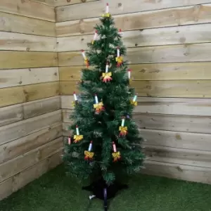 Image of 1.5M Fibre Optic Lit Tree With LED Candles For Indoor Use