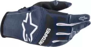 Image of Alpinestars Techstar 22 Motocross Gloves, black-blue Size M black-blue, Size M