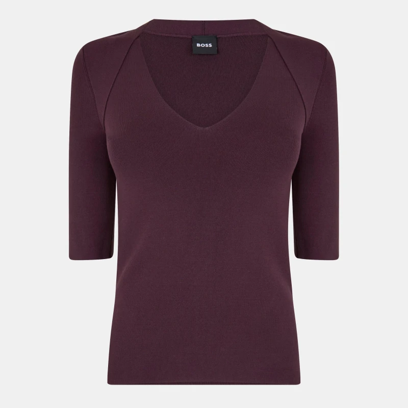 Image of Boss Womens Fezanin Bodycon Dress Open Red female 8 (S)